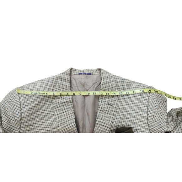 Ralph Lauren Purple Label Plaid Suit Jacket Size 49 R - Picture 15 of 16